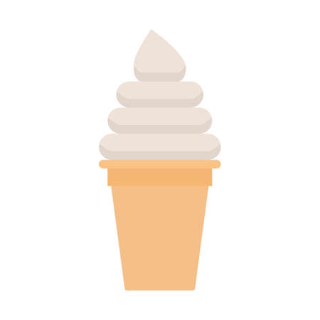 Ice cream cup flat icon, vector sign, colorful pictogram isolated on white. Symbol, logo illustration. Flat style designのイラスト素材