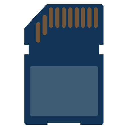 Memory SD card vector illustration. Flat style design. Colorful graphics