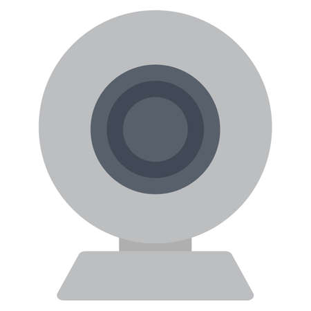 Chat web camera vector illustration. Wireless technologies concept. Flat style design. Colorful graphicsのイラスト素材