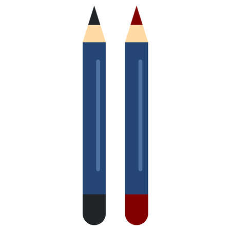 Eyeliner, eyebrow pencil icon, vector illustration flat style design isolated on white. Colorful graphicsのイラスト素材