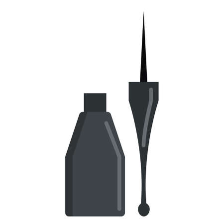 Mascara and mascara brush icon, vector illustration flat style design isolated on white. Colorful graphicsのイラスト素材