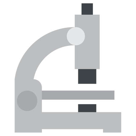 Microscope icon, vector illustration flat style design isolated on white. Colorful graphicsのイラスト素材