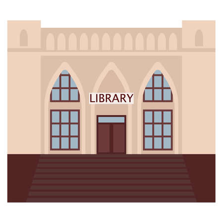 Public library building icon.のイラスト素材