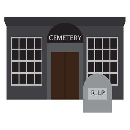 Building cemetery icon.のイラスト素材