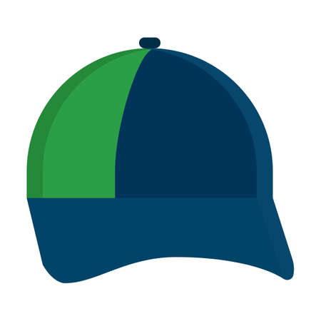 Baseball cap icon, vector illustration flat style design isolated on white. Colorful graphics.のイラスト素材