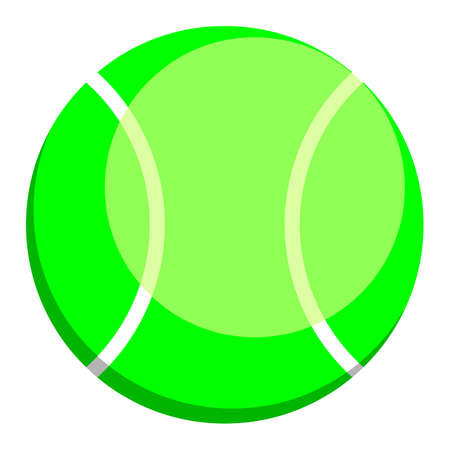 Tennis ball icon, vector illustration flat style design isolated on white. Colorful graphics.のイラスト素材