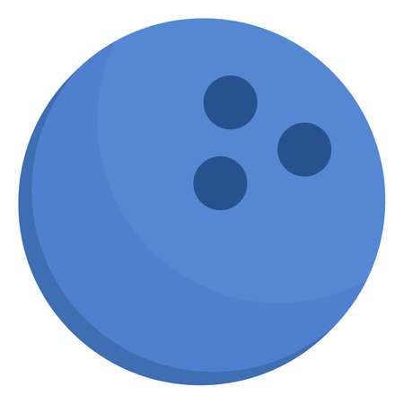 Bowling ball icon, vector illustration flat style design isolated on white. Colorful graphics.のイラスト素材