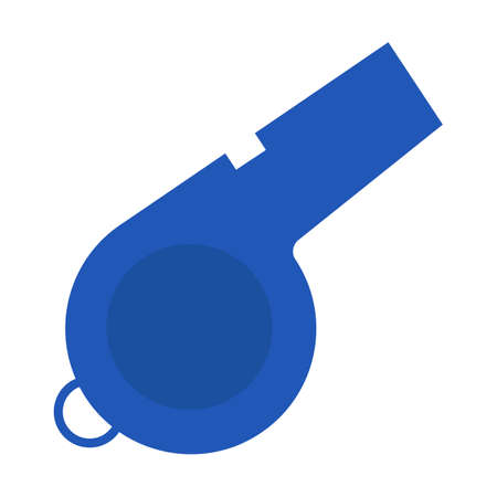 Referee whistle icon, vector illustration flat style design isolated on white. Colorful graphics.のイラスト素材