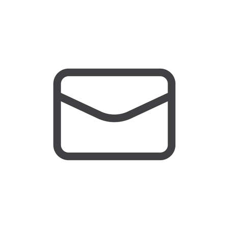 Mail line simple icon, outline vector sign, linear style pictogram isolated on white. Letter envelope symbol, logo illustration. Editable stroke. Pixel perfect vector graphicsのイラスト素材