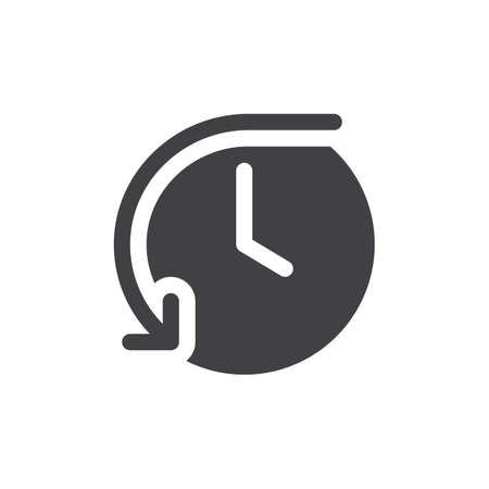 History simple icon, filled flat sign, solid glyph isolated on white.のイラスト素材