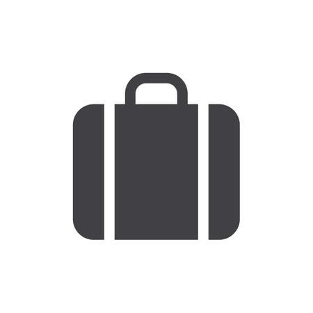 Portfolio simple icon, filled flat sign, solid glyph isolated on white. Baggage, briefcase symbol.のイラスト素材