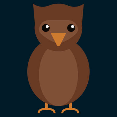 Owl education flat icon, vector sign, colorful pictogram isolated on black. Symbol, logo illustration. Flat style designのイラスト素材
