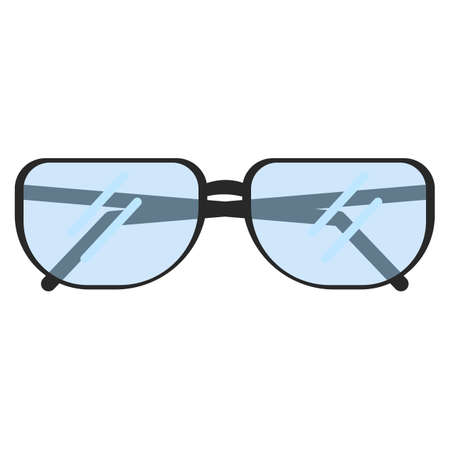 Optical reading glasses flat icon, vector sign, colorful pictogram isolated on white. Symbol, logo illustration. Flat style design.のイラスト素材