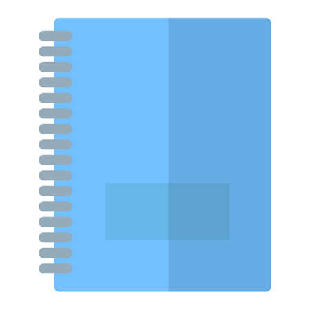 Notebook flat icon, vector sign, colorful pictogram isolated on white  background. Symbol, logo illustration. Flat style design.のイラスト素材