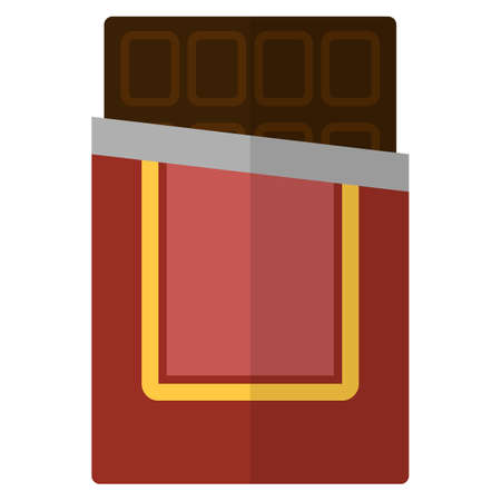 Chocolate bar flat icon, vector sign, colorful pictogram isolated on white. Symbol, logo illustration. Flat style designのイラスト素材
