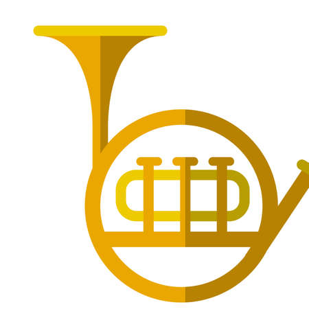 Tuba musical instrument flat icon, vector sign, colorful pictogram isolated on white. Symbol, logo illustration. Flat style designのイラスト素材