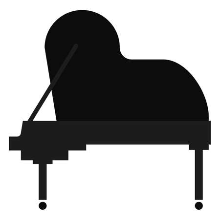Grand piano musical instrument flat iconのイラスト素材