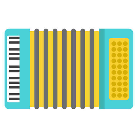 Accordion musical instrument flat iconのイラスト素材