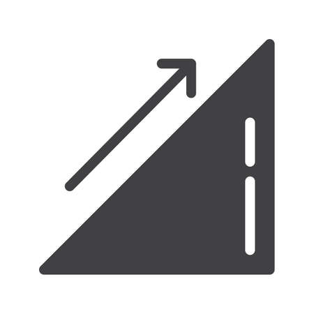 Growing graph icon vector, filled flat sign, solid pictogram isolated on white. Symbol, logo illustration. Pixel perfect graphicsのイラスト素材
