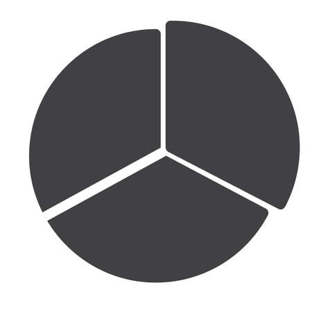 Pie chart icon vector, filled flat sign, solid pictogram isolated on white. Symbol, logo illustration. Pixel perfect graphicsのイラスト素材