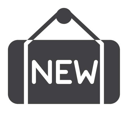 New collection fashion tag icon vector, filled flat sign, solid pictogram isolated on white.のイラスト素材