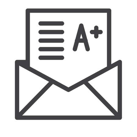 Report card line icon.のイラスト素材