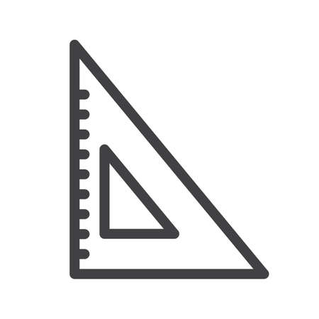 Set square line icon.のイラスト素材