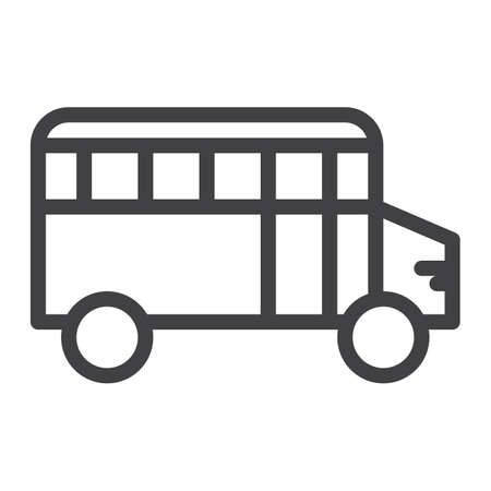 School bus line icon.のイラスト素材