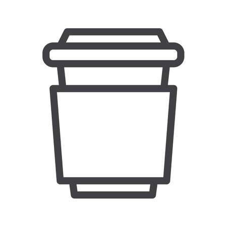 Coffee cup line iconのイラスト素材