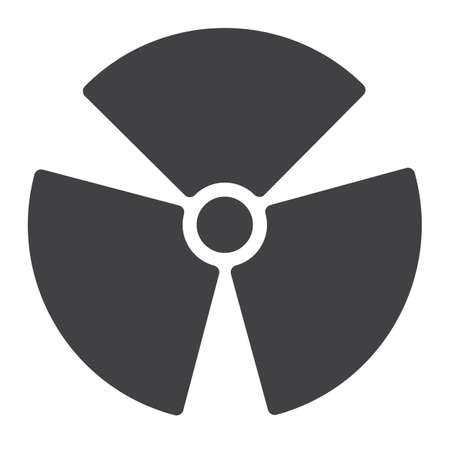 Nuclear power icon vector, filled flat sign, solid pictogram isolated on white background. Symbol, logo illustration. Pixel perfect graphics.のイラスト素材