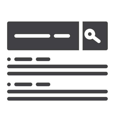 Search engine icon, filled flat sign, solid pictogram isolated on white.のイラスト素材