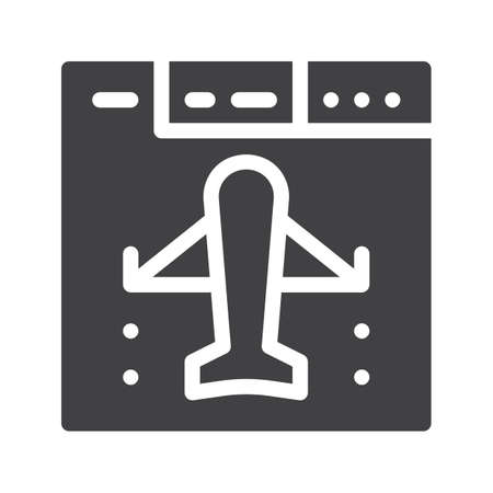 Browser icon vector, filled flat sign, solid pictogram isolated on white. Symbol, logo illustration.のイラスト素材