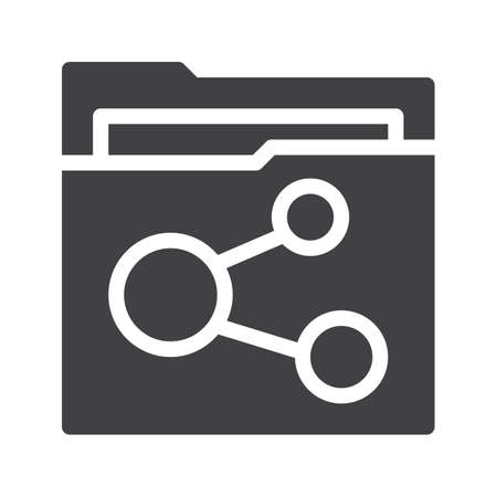 Folder icon vector, filled flat sign, solid pictogram isolated on white. Symbol, logo illustrationのイラスト素材