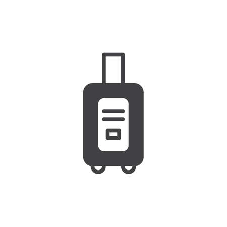 Suitcase icon vector, filled flat sign, solid pictogram isolated on white. Symbol, logo illustration.のイラスト素材