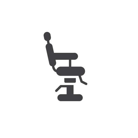 Barbershop chair icon vector, filled flat sign, solid pictogram isolated on white. Symbol, illustration.のイラスト素材