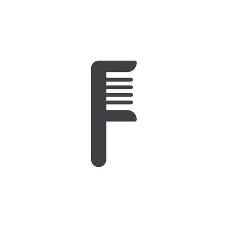 Comb icon vector, filled flat sign, solid pictogram isolated on white background. Symbol, logo illustration.のイラスト素材