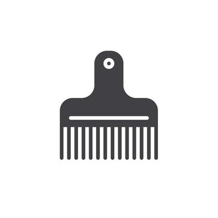 Hairbrush icon vector, filled flat sign, solid pictogram isolated on white background. Symbol, logo illustration.のイラスト素材