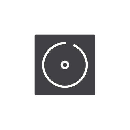 Tumble dryer icon vector, filled flat sign, solid pictogram isolated on white. Symbol, logo illustration.のイラスト素材