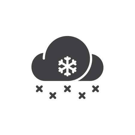 Snow icon vector, filled flat sign, solid pictogram isolated on white. Symbol, logo illustration.のイラスト素材
