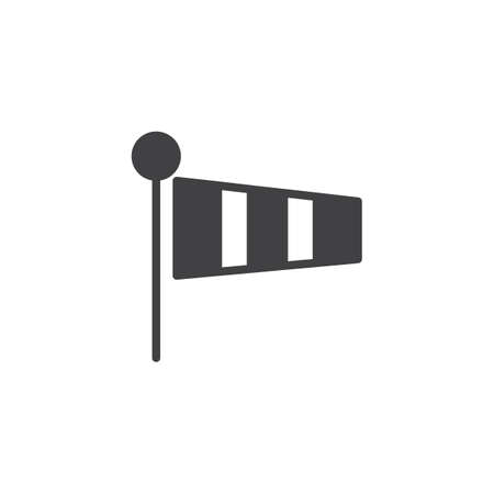 Windsock icon vector, filled flat sign, solid pictogram isolated on white. Symbol, logo illustration.のイラスト素材