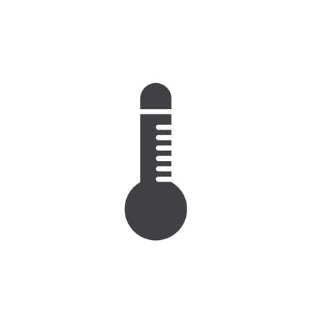 Thermometer icon vector, filled flat sign, solid pictogram isolated on white. Symbol, logo illustration.のイラスト素材