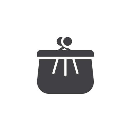 Purse icon vector, filled flat sign, solid pictogram isolated on white. Symbol, logo illustration.のイラスト素材