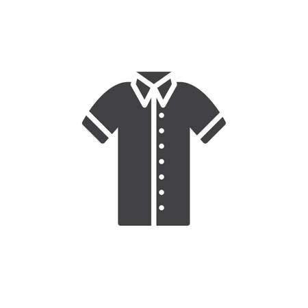 Shirt icon vector, filled flat sign, solid pictogram isolated on white. Symbol, logo illustration.のイラスト素材