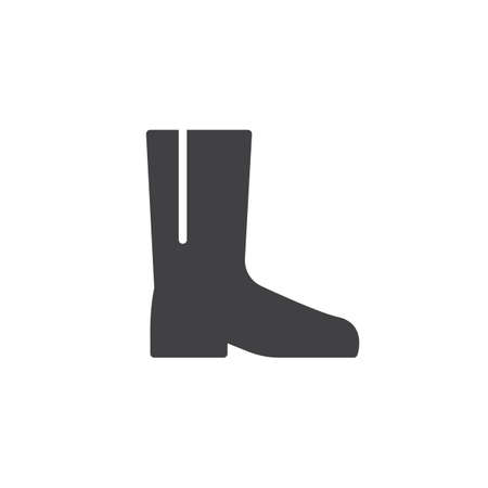 Boot icon vector, filled flat sign, solid pictogram isolated on white. Symbol, logo illustration.の写真素材
