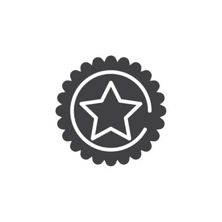 Badges with star shape iconのイラスト素材