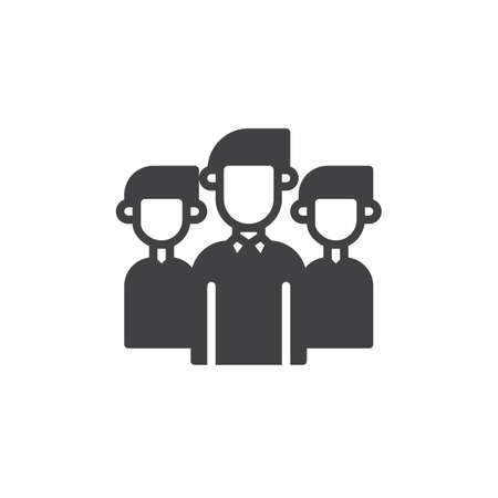 Team icon vector, filled flat sign, solid pictogram isolated on white. People symbol, logo illustration.のイラスト素材