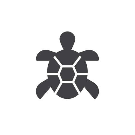 Turtle icon vector, filled flat sign, solid pictogram isolated on white. Symbol, logo illustration.のイラスト素材