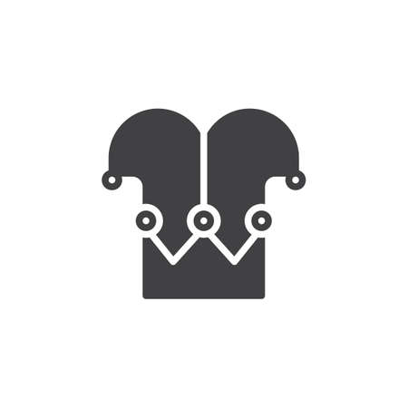 Joker icon vector, filled flat sign, solid pictogram isolated on white. Symbol, logo illustration.のイラスト素材