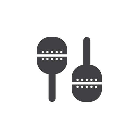 Maracas musical instrument icon vector, filled flat sign, solid pictogram isolated on white. Symbol, logo illustration.のイラスト素材