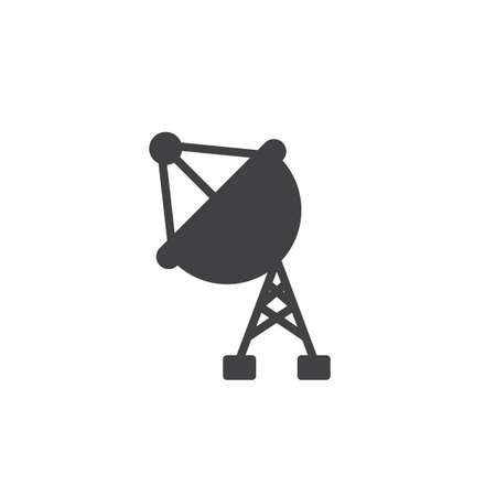 Satellite antenna icon design on white backdrop illustration.のイラスト素材